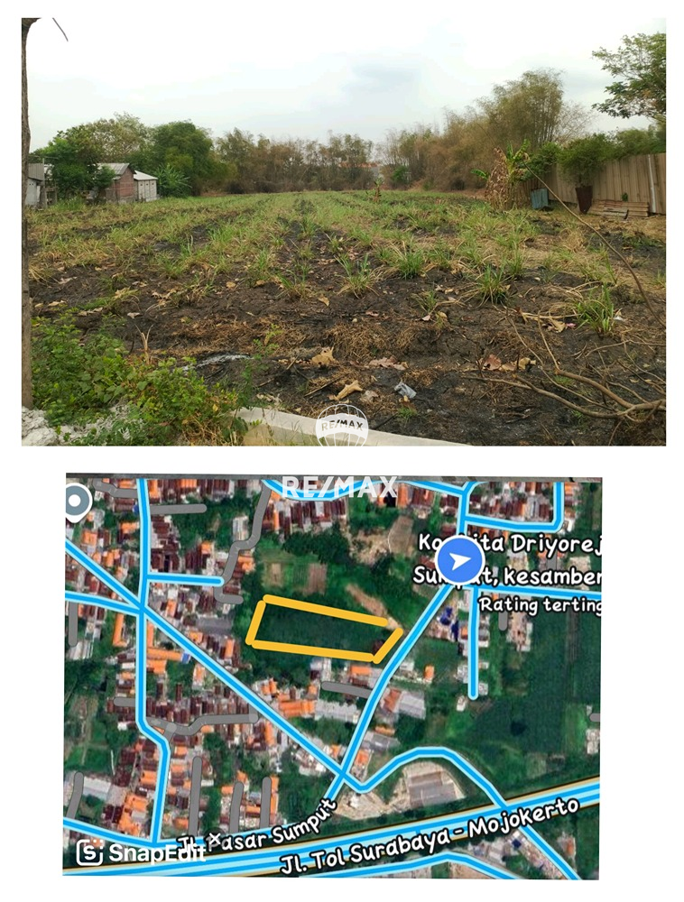 Dijual Lahan Jln Pln Sumput Driyorejo Gresik